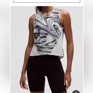 Lululemon Athletica Swirl Print Tank Top - Black and Green